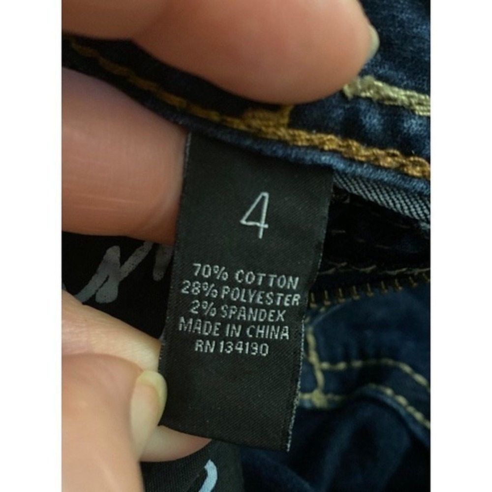 Inc Denim low rise regular fit skinny leg medium wash jeans women Size 4 - Picture 7 of 10